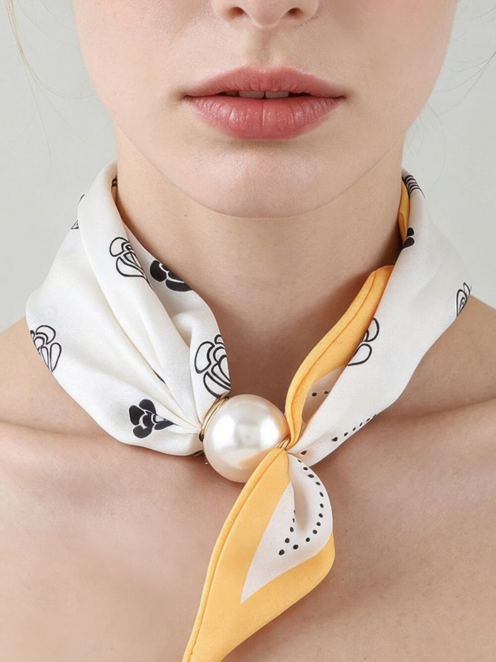 Rose Scarf Wrap Necklace